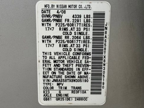 Used 2008 Nissan Rogue SL w/ Premium Pkg image 41