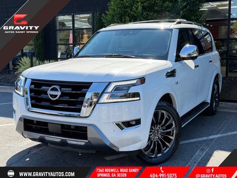 Used 2022 Nissan Armada Platinum w/ Captain's Chairs Package RWD image 1
