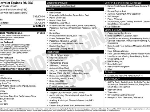 New 2026 Chevrolet Equinox RS w/ Convenience Package III image 5