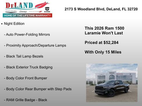 New 2026 RAM 1500 Laramie w/ Night Edition AWD/4WD image 32