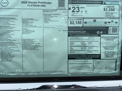 New 2026 Nissan Pathfinder Platinum image 29