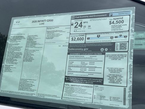 New 2026 INFINITI QX60 Luxe w/ Cargo Package FWD image 23