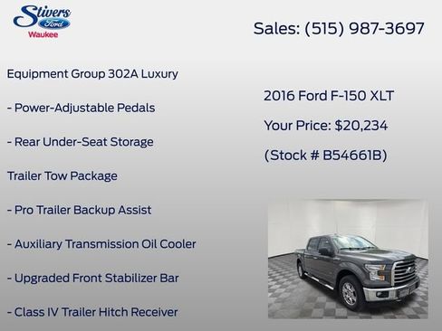 Used 2016 Ford F150 XLT w/ Equipment Group 302A Luxury AWD/4WD image 22