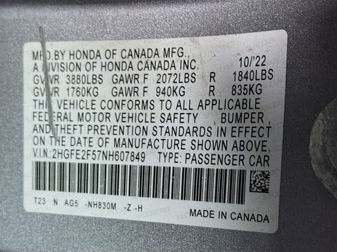 Used 2022 Honda Civic Sport image 40