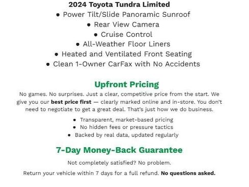 Used 2024 Toyota Tundra Limited w/ TRD Off-Road Package AWD/4WD image 2