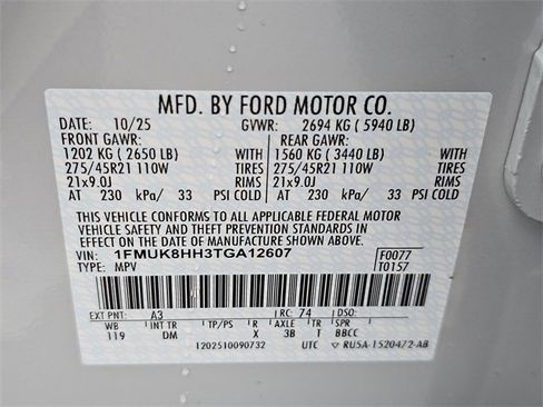 New 2026 Ford Explorer Platinum w/ LUX Leather Package image 29