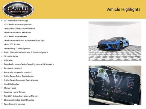Used 2022 Chevrolet Corvette Stingray Preferred Cpe w/ Z51 Performance Package RWD image 7