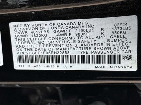 Certified 2024 Honda Civic Touring image 31