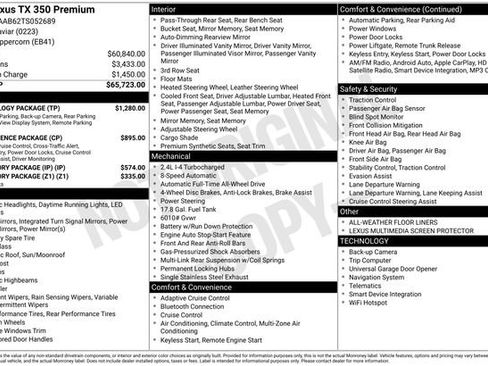 Certified 2026 Lexus TX 350 AWD w/ Technology Package image 53
