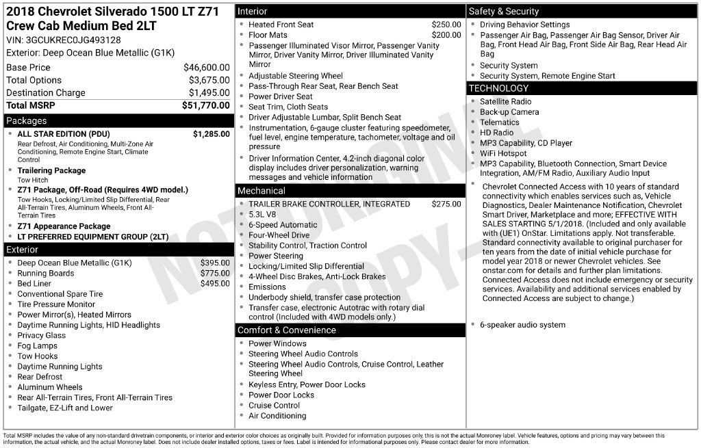 Certified 2018 Chevrolet Silverado 1500 LT w/ All Star Edition AWD/4WD image 2