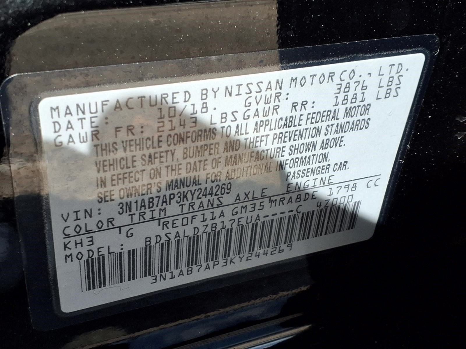 Used 2019 Nissan Sentra SV FWD image 27
