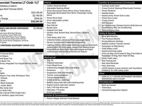 Used 2018 Chevrolet Traverse LT image 30