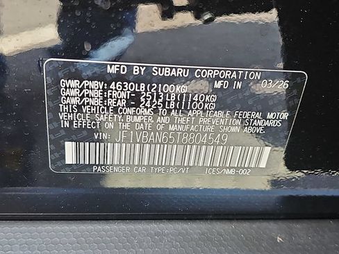Certified 2026 Subaru WRX Limited AWD/4WD image 26