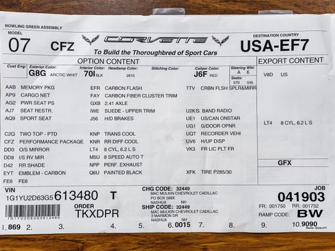 Used 2016 Chevrolet Corvette Z06 w/ 3LZ Preferred Equipment Group image 38