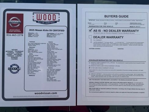 Certified 2025 Nissan Kicks SV image 11