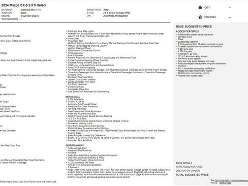 Used 2024 MAZDA CX-5 AWD 2.5 S w/ Select Package image 2