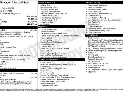 Certified 2025 Volkswagen Atlas Peak Edition SE AWD/4WD image 33