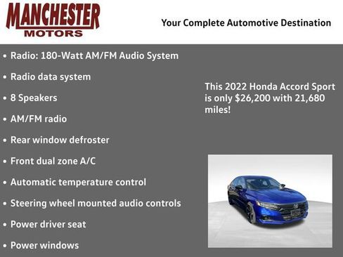 Used 2022 Honda Accord Sport image 2
