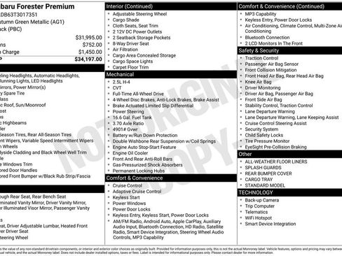 Certified 2026 Subaru Forester Premium AWD/4WD image 27