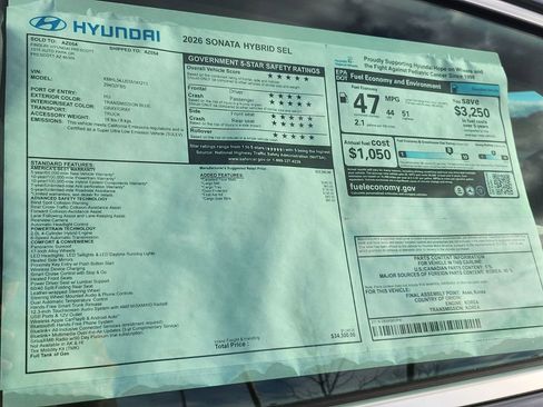 New 2026 Hyundai Sonata SEL image 33