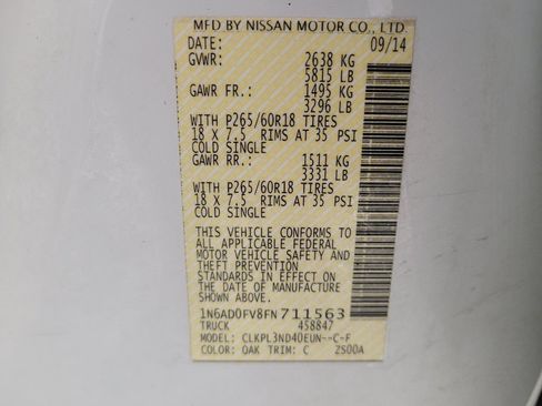 Used 2015 Nissan Frontier SL AWD/4WD image 33