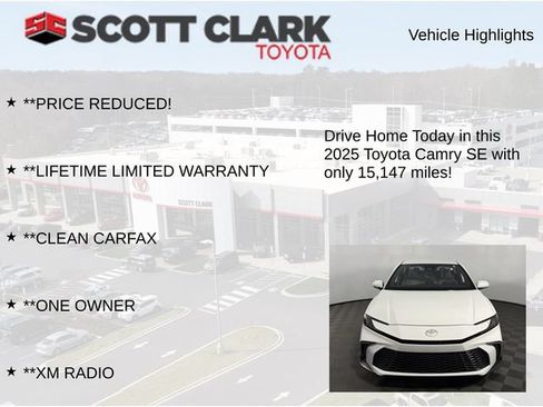 Used 2025 Toyota Camry SE w/ Multimedia Upgrade Package FWD image 12