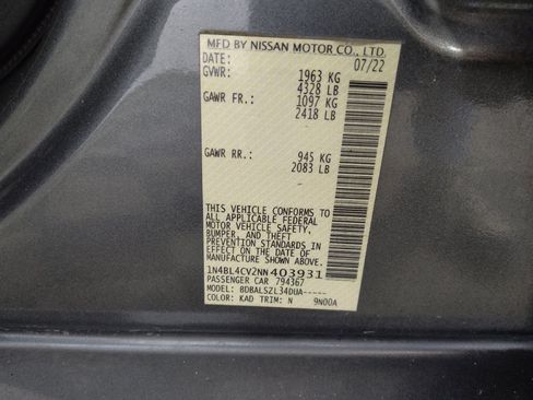Used 2022 Nissan Altima 2.5 SR FWD image 33
