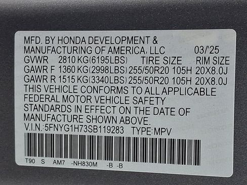 Certified 2025 Honda Pilot Touring image 29
