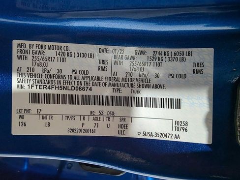 Used 2022 Ford Ranger XLT w/ Equipment Group 302A High image 44