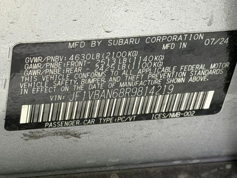 Used 2024 Subaru WRX Limited image 24