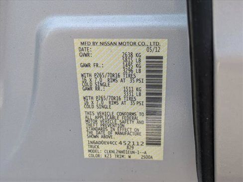 Used 2012 Nissan Frontier SV AWD/4WD image 22