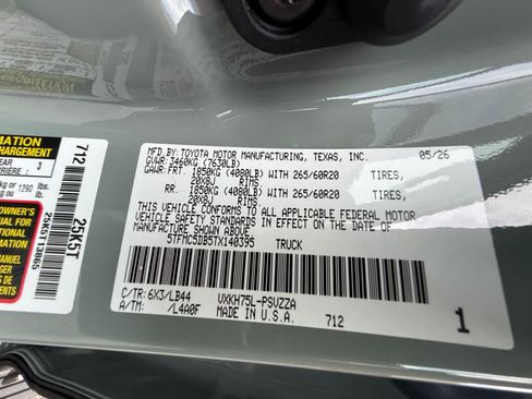 New 2026 Toyota Tundra 1794 Edition AWD/4WD image 25