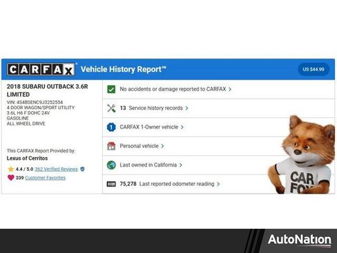 Used 2018 Subaru Outback 3.6R Limited image 1