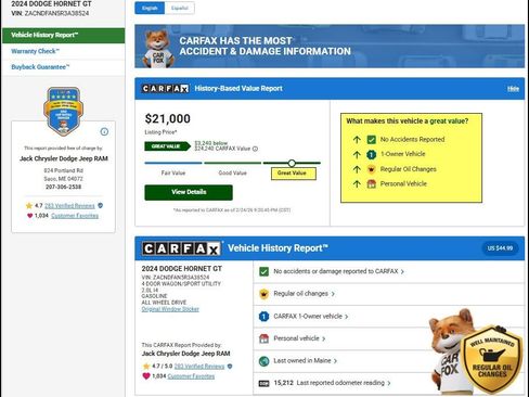 Used 2024 Dodge Hornet GT w/ GT Blacktop Package image 11