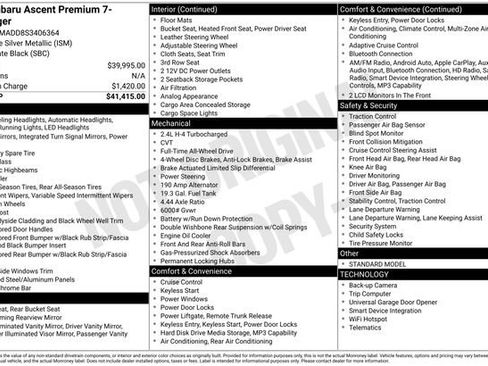 Used 2025 Subaru Ascent Premium image 33