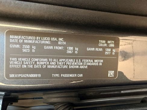Used 2024 Lucid Air Pure image 16