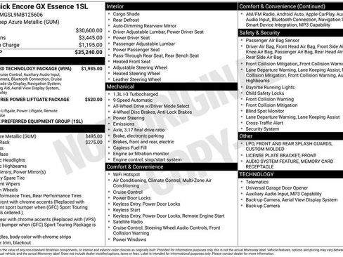 Certified 2021 Buick Encore GX Essence w/ Advanced Technology Package AWD/4WD image 28