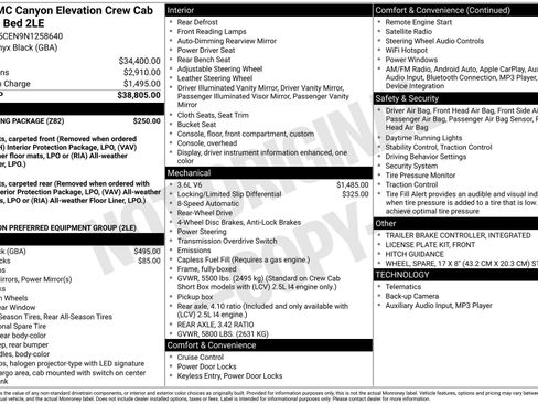 Used 2022 GMC Canyon Elevation w/ Trailering Package RWD image 35