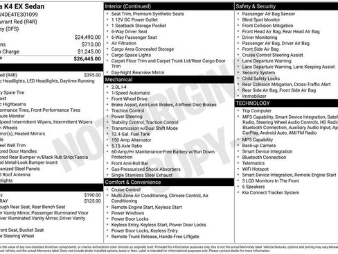 New 2026 Kia K4 EX image 1