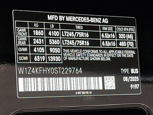 New 2025 Mercedes-Benz Sprinter 2500 image 20