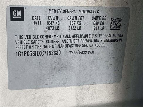 Used 2012 Chevrolet Cruze LS w/ Connectivity Package image 34