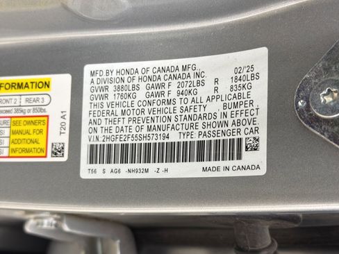 Used 2025 Honda Civic Sport image 18