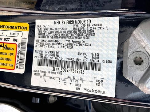 Used 2017 Lincoln MKZ Select w/ Select Plus Package image 33