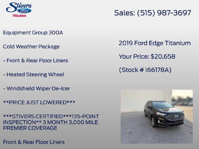 Used 2019 Ford Edge Titanium w/ Cold Weather Package AWD/4WD image 8