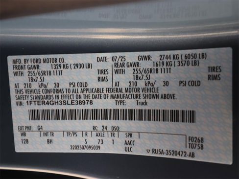 Certified 2025 Ford Ranger XLT w/ Equipment Group 301A High image 23