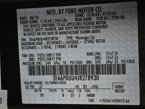 Used 2018 Ford Fusion S FWD image 7
