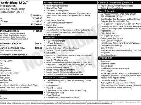 Used 2024 Chevrolet Blazer LT w/ Convenience Package FWD image 11