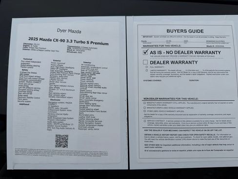 Used 2025 MAZDA CX-90 3.3 Turbo S w/ Premium Package AWD/4WD image 26