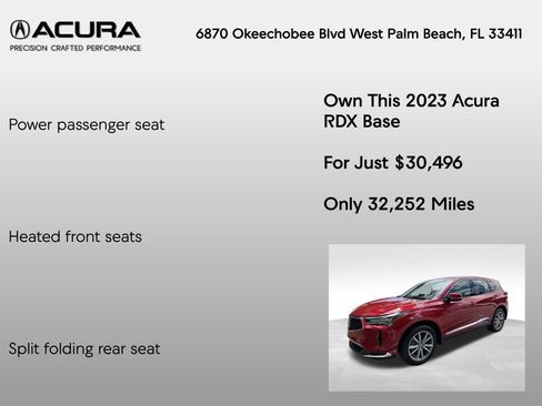 Certified 2023 Acura RDX FWD w/ Technology Package image 20