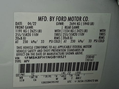 Used 2022 Ford Explorer Limited w/ Equipment Group 301A image 29